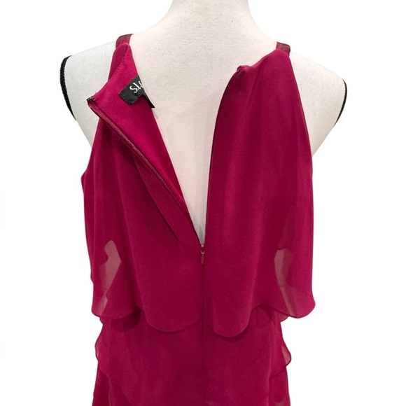 SL Fashions Tiered Fuschia Pink Dress 10P - Picture 8 of 10